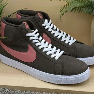 New Nike SB Blazer Mid Brown Orange Mens Size 13 Shoes Casual Basketball ******
